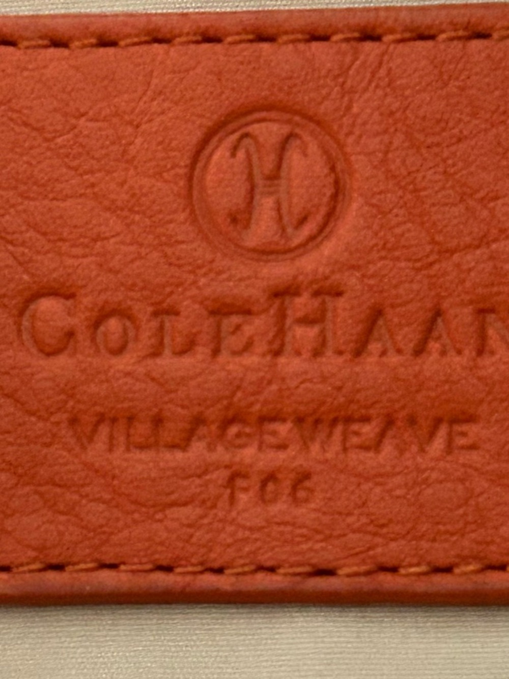 Cole Haan Orange woven Leather Shoulder Bag structured hobo bag - Picture 4 of 13